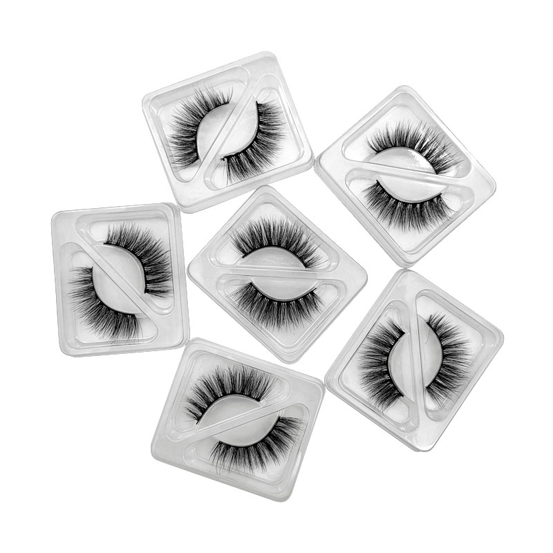 

YSDO 6 pairs mink hair eyelashes winged false eyelashes soft lashes natural long fake multipack lashes
