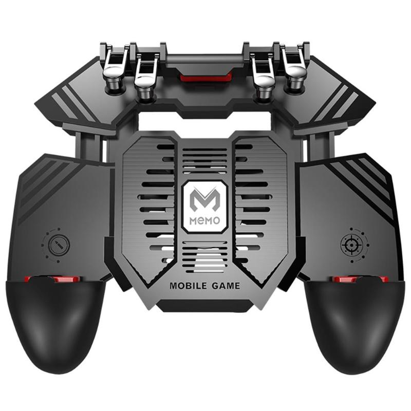 

For MEMO New PUBG Controller Helper For AK77 Mobile Phone Radiator Handle Water-cooled Fan Six Fingers PUGB Handle Power Bank