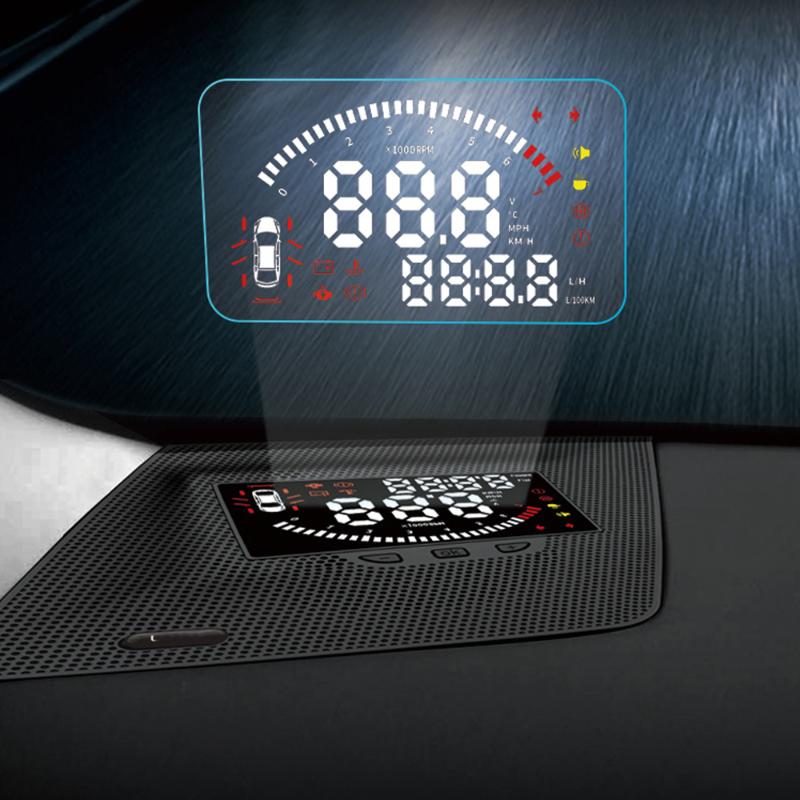 

HUD Car Head Up Display Windshield Screen Projector Security Alarm Overspeed RPM Voltage Warning For ES XV60 2012-2020