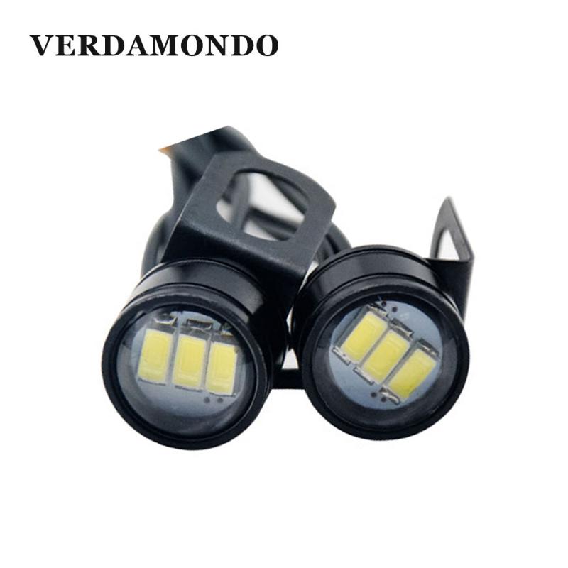 

2 Pcs Eagle Eye LED Bulb Reverse Backup Lights 3 5730 SMD DRL Daytime Running Light Signal Fog Lamp For Motorcycle 12V, As pic