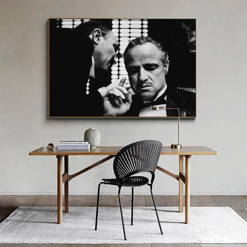 

DDHH Wall Art Canvas Print Figure Painting Movie Godfather Picture For Living Room Home Decor No Frame