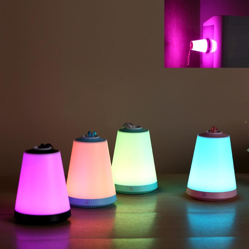 

Multifunction Emergency Light Magnetic Colorful Led Night Lights Portable Lantern 4 Modes Dimmer USB Rechargeable Outdoor Lamp