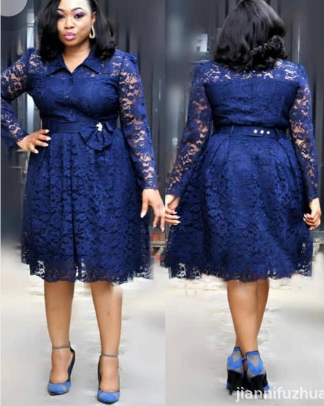 

2020 new fashion style elegent african women plus size dress L-4XL
