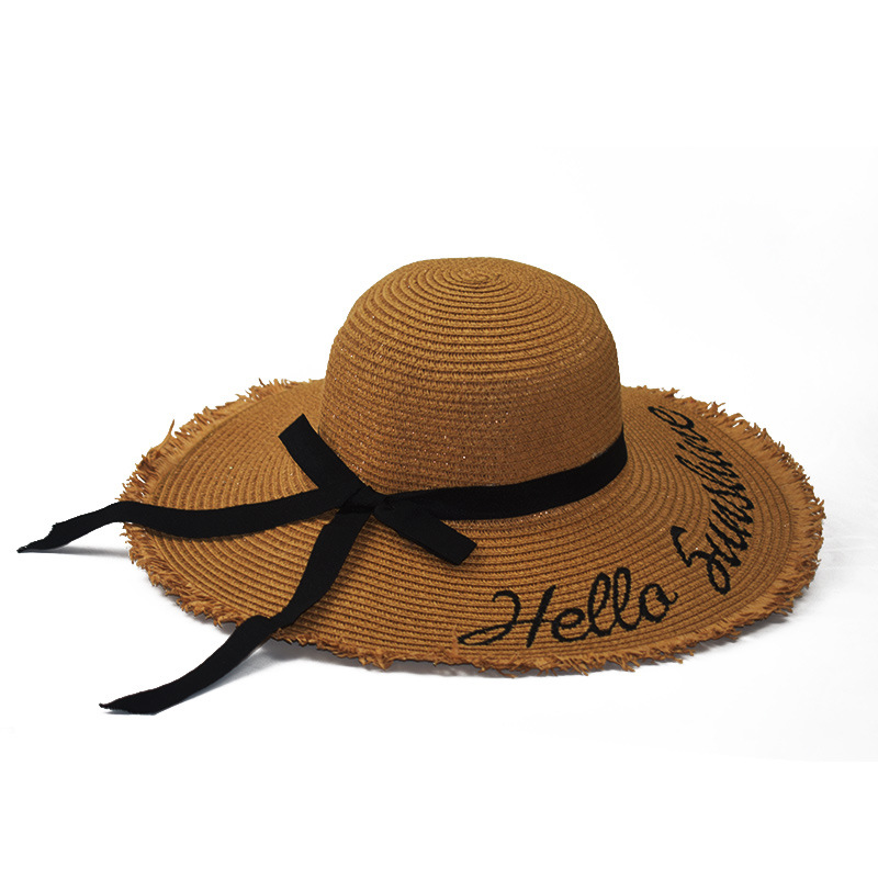 

Ladies summer foldable sun protection sun hat, outdoor travel beach hat straw hat