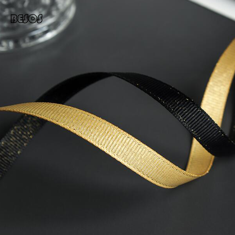 

1cm Width High-end Ribbed With Shiny Double-sided Ribbon Hair Accessories Hairpin Bowknot DIY Gift Box Decorative Ribbon