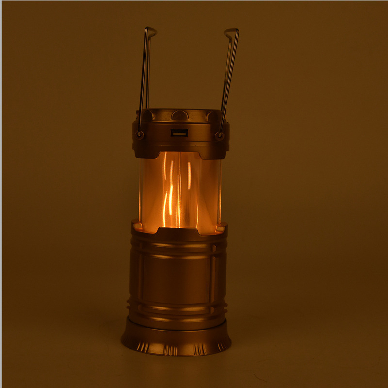 

Rechargeable Solar Camping Lantern 6 LED Light Source Poweful Portable Camping Lanterns Outdoor Tent Light Lamp