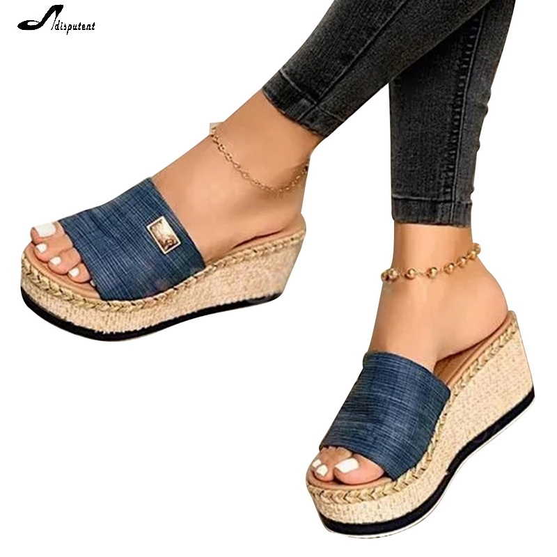 

VIP Dropshipping Summer Platform Women's Sandals 2020 Casual Fashion Sandals Large Size Thick Bottom Wedge Shoes, Yellow