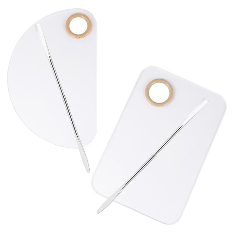

1 Set 4 Pcs Plastic Makeup Palette Nail Art Polish Mixing Plate Manicure Palette Nail Art Tool Supplies (Transparent Color