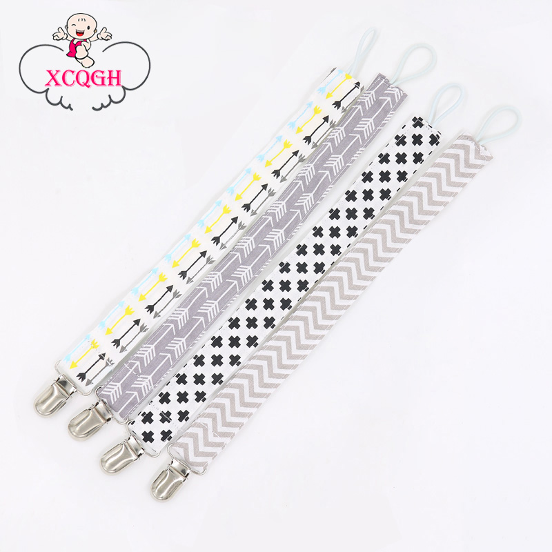 

4ps/set Baby Pacifier Clip Chain Cotton Dummy Clip Holder Chupetas Soother Pacifier Clips Strap Nipple Holder For Infant Feeding