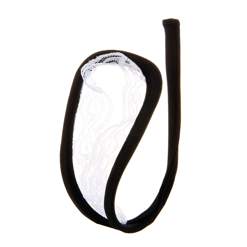 

Sexy Women C-string Thong Lace Panty - White and Black