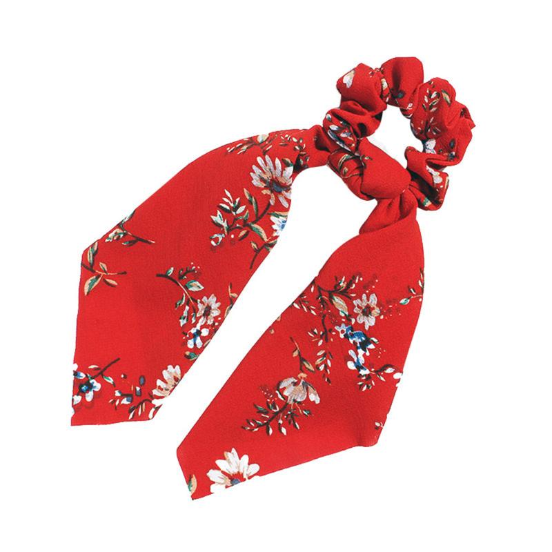 

Women Hair Bow Ribbon Hair Ring Fashion Girls Bands Scrunchies Ponytail Tie Stretch Accessories KG66