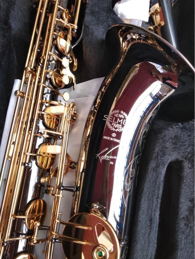 Black Nickel With Gold Keys Low A, Bari Sax Musical Instruments Professional Baritone saxophone, UPS Shipping-image-589621773