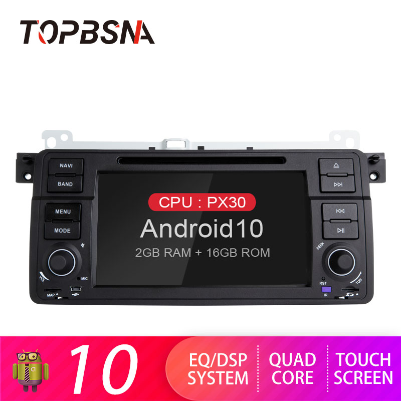 

TOPBSNA 1 Din Android 10 Car DVD Player For E46 M3 318/320/325/330/335 Rover 75 GPS Navigation Car Radio Stereo Headunit RDS