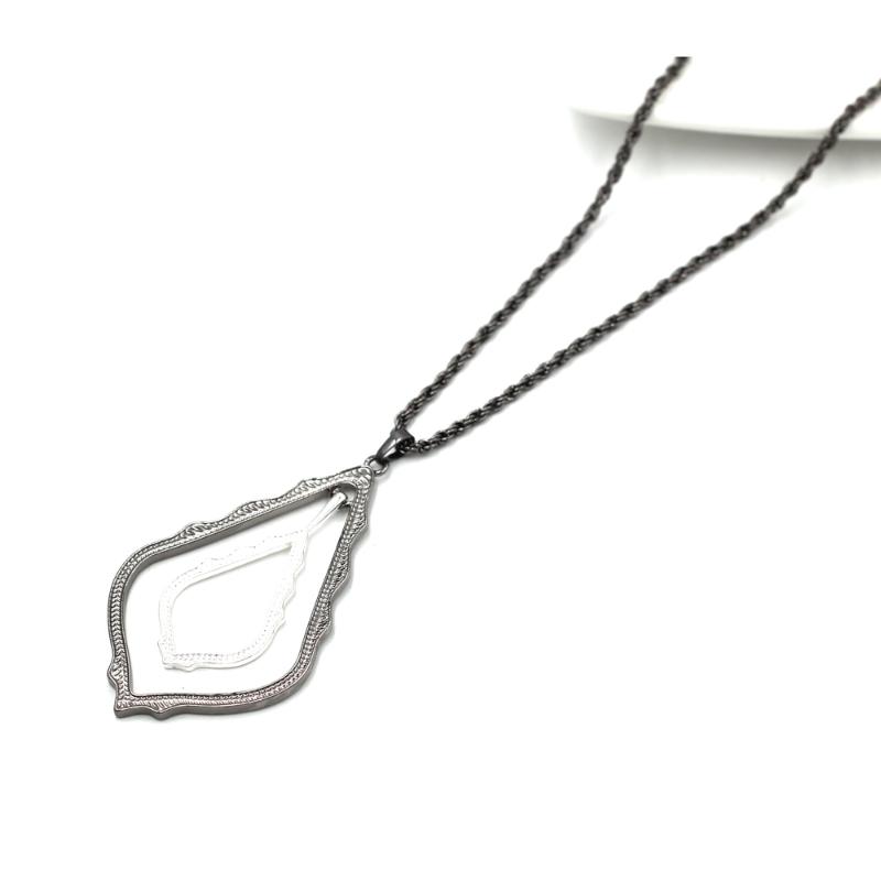

Fashion Big Double Water Drop Necklace Pendant for Women