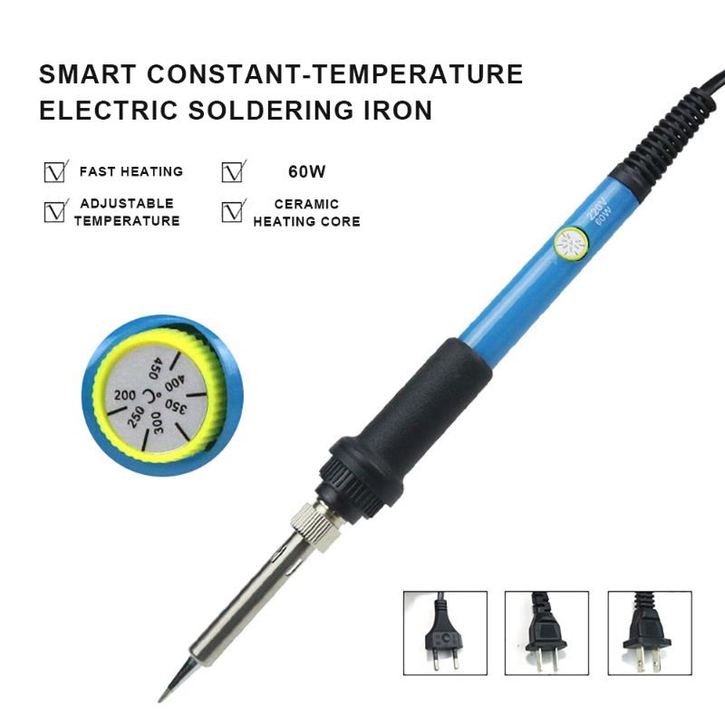 

60W Electric Soldering Iron Temperature Adjustable 220V 110V Welding Solder Rework Station Mini Heat Pencil Tips Repair Tool