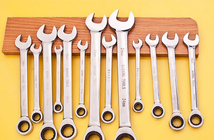 

72 Fine Tooth Ratchet Metric Wrench Open-end Ring Spanner Hand Tools for Car Repair Too Set