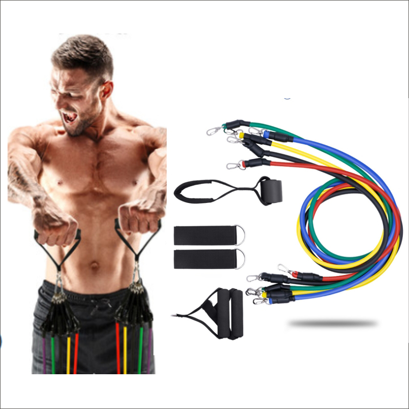 

11Pcs/Set Latex Resistance Bands Gym Door Anchor Ankle Straps With Bag Kit Set Yoga Exercise Fitness Band Rubber Loop Tube Bands
