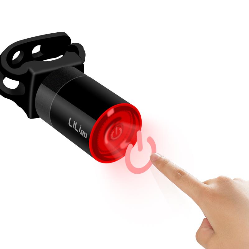 

lilioo Lanterna Traseira Bike Smart Bike Light USB Auto Start/Stop Brake Sensing IPx6 Waterproof LED Charging Bycicle Light