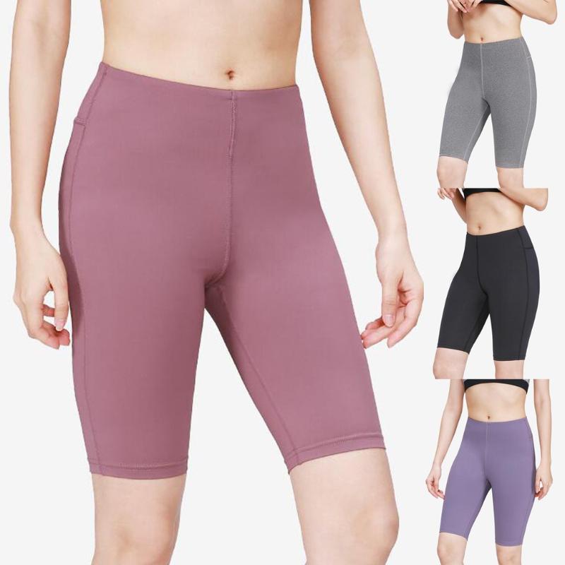 

Fitness Yoga Knee Length Pants Women 2020 Summer High Waist Tight Sports Gym legging High Elastic Leggings de ioga, Gray