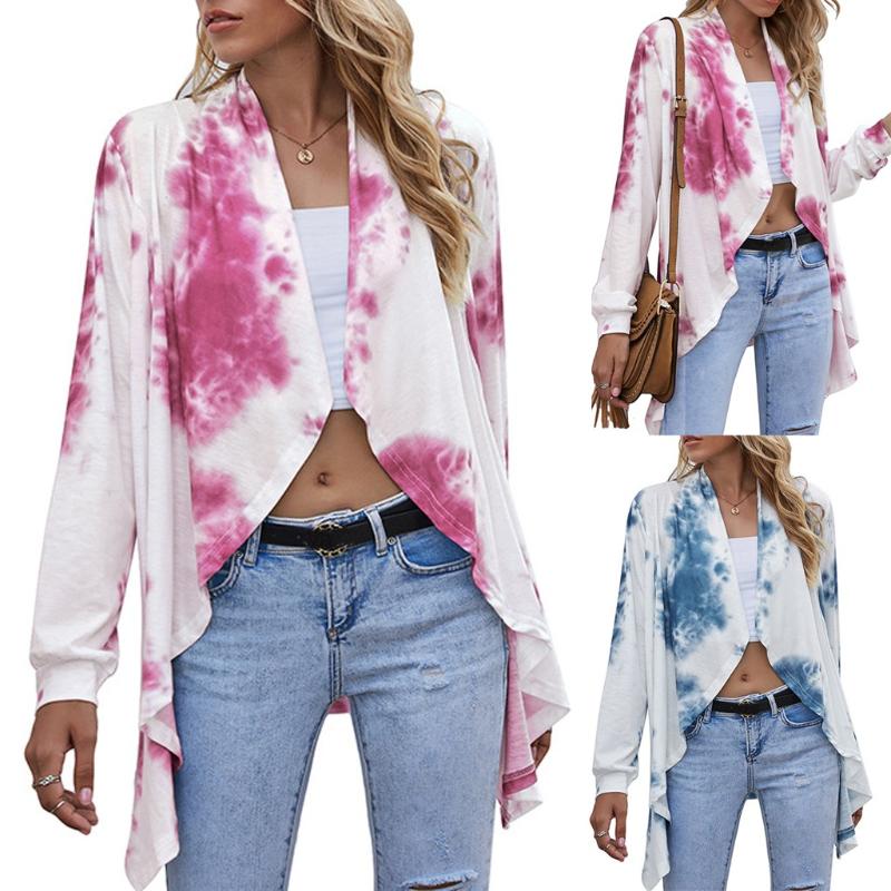 

2020 women's new style Fashion winter long-sleeved tie-dye cardigan jacket Comfortable soft Elegant casual fashion best-selling
