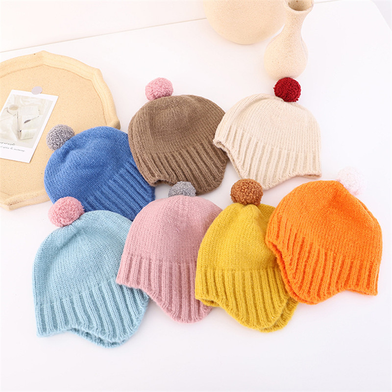 

Beanies Autumn Winter Crochet Children Hats Casual Boys Girls Caps Baby Knitted Warm Beanie Cap Fashion Kids Hat Bonnet Po Props