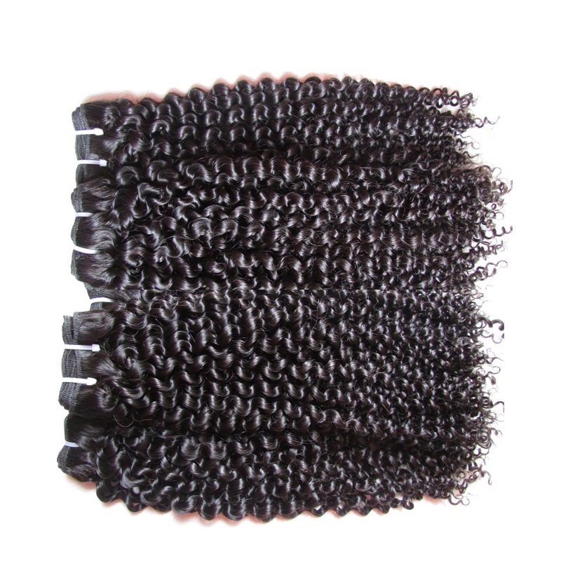 Partihandel Brasiliansk Kinky Curly Virgin Hair 1kg 10st Oprocessed Human Hair Extension Bundle Weave Cuticle Inriktad hår Klipp från en givare