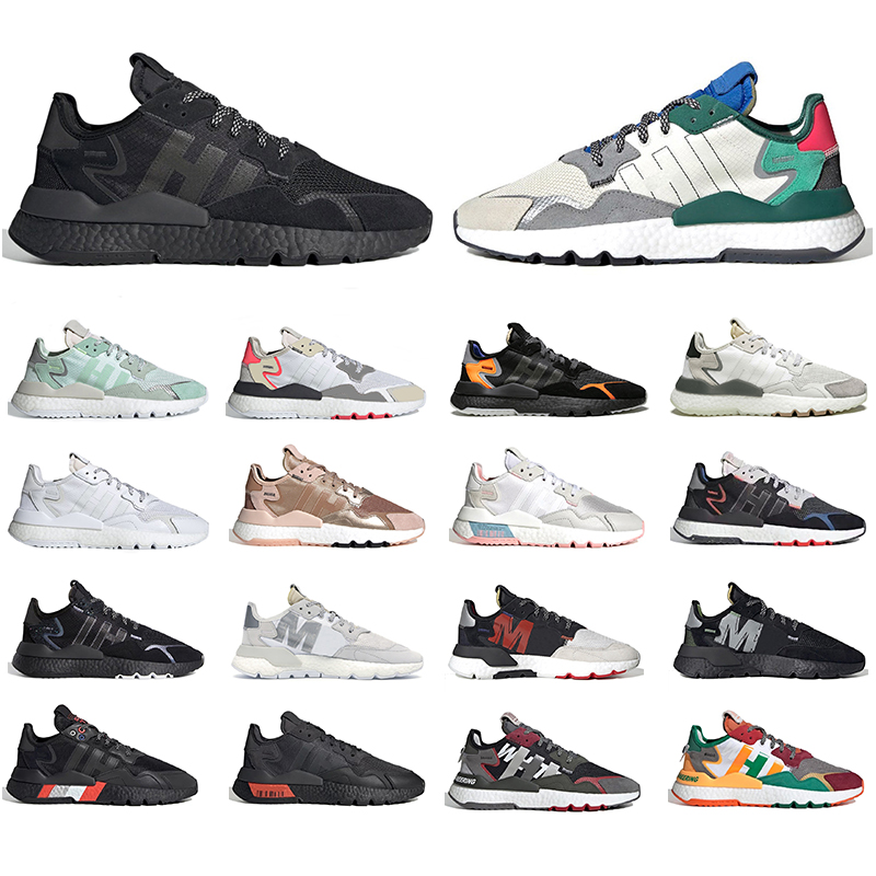 

Mens New Nite Jogger Reflective Joggers Running Sports Shoes Womens Classic Triple Black Sneakers White Pink Breathable Tennis Trainers