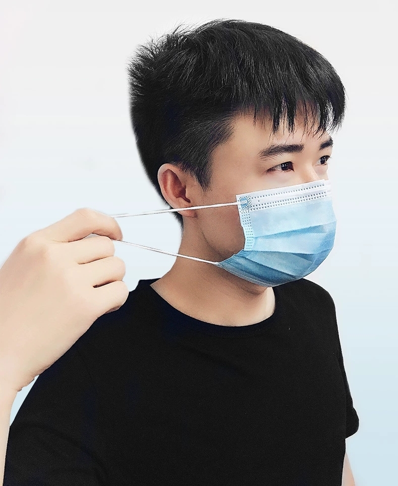 

Wholesale disposable three-layer respirator dust-proof fog proof anti ultraviolet breathable mask three-layer thickened non-woven mask (incl