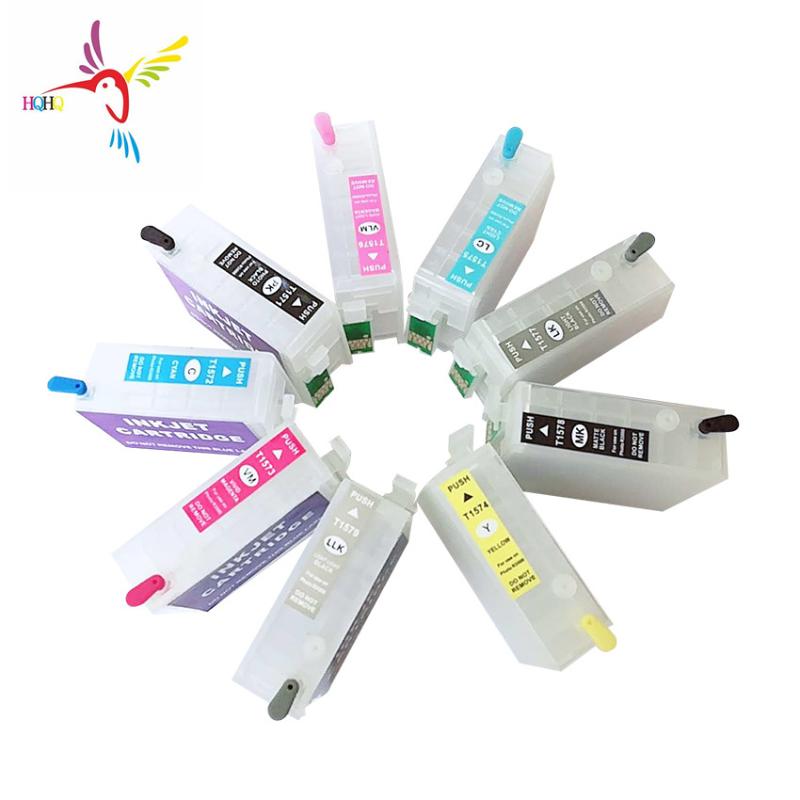 

T7601-T7609 9pcs/set 80ml Bigger volume Refillable ink cartridge with permanent chip for P600 printer Refill ink cartridge