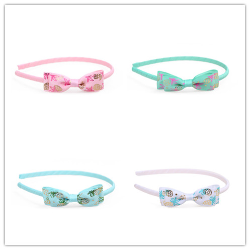 

14pcs Fashion Cute Strawberry Pineapple Ribbon Bow Hairbands Bowknot Hair Sticks Princess Headwear Girls Hair Accessories, 037