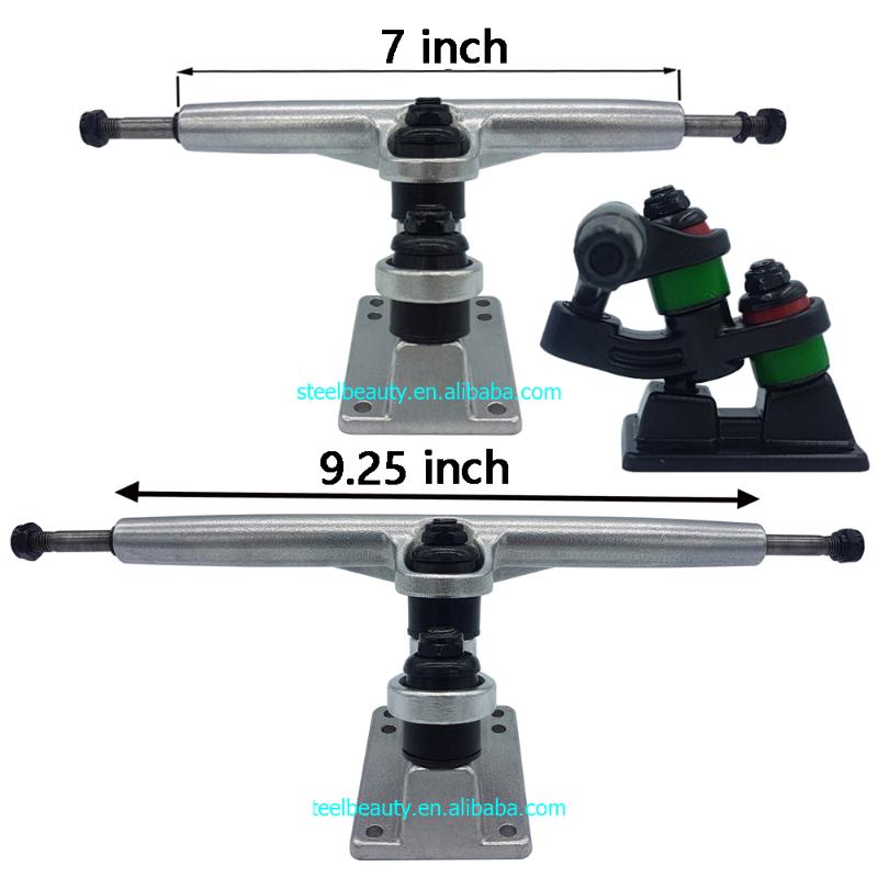 

1 Pair double floor longboard Trucks 7inch 9.25inch skateboard bracket trucks 1year quality warranty gravity casting technology, Silver 7inch