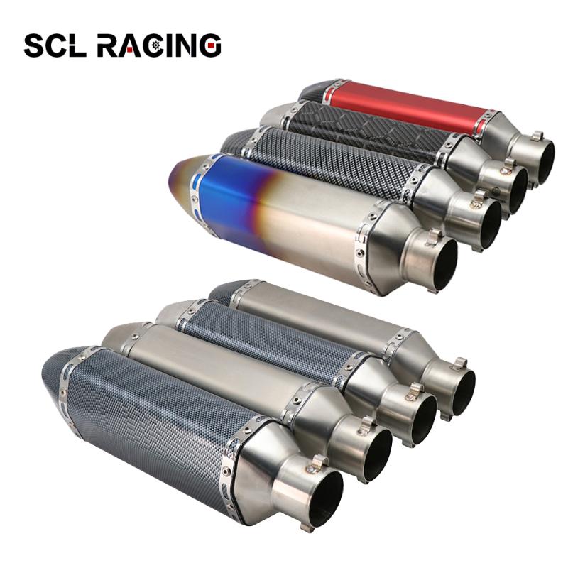 

Alconstar Racing Universal Motorcycle AK Exhaust Pipe Muffler Scooter For FZ6 CBR250 CB600 MT07 ATV Dirt Pit Bike