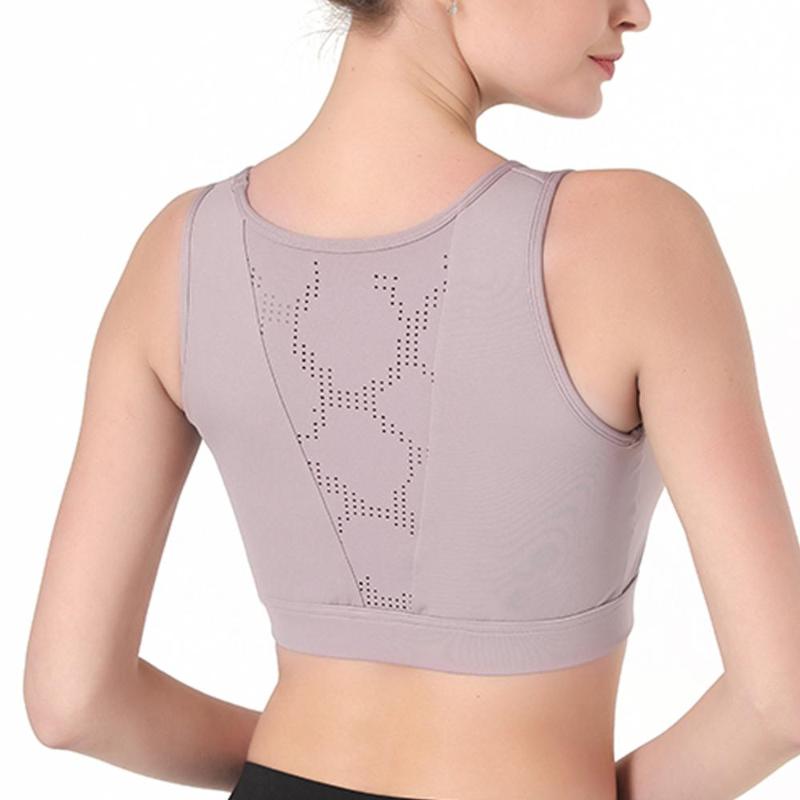 

High Elasticity Hollow Fitness Sports Bra Training Gym Yoga Bras Tank Tops Running Outdoor Sports Bra Sportswear For Women, Ns-w024 white