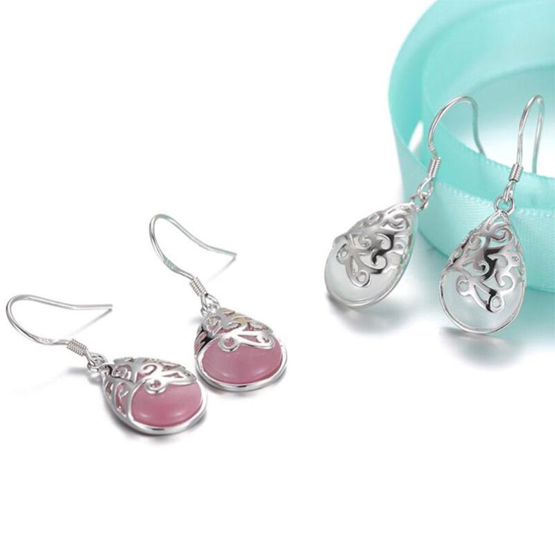 

Elegant Moonlight Opal Water Drop Pendant Hook Earrngs For Women Simple Gift Girls Jewelry Drop Shipping S-E68