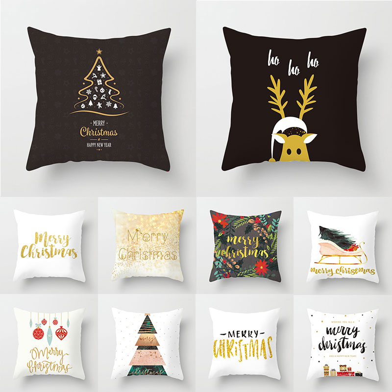 

Christmas Decor Pillow Case Simple Throw Pillows Cover Cushion Cover Car Decor Home Supplies Nordic Style Pillowslip Refreshing