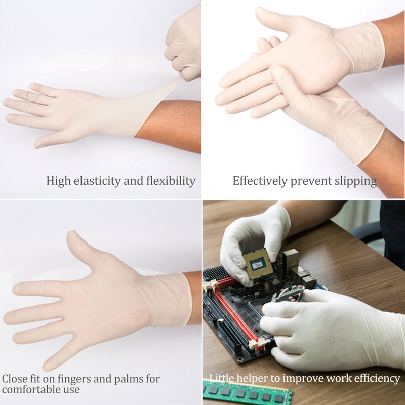 

100PCS Kids Nitrile Gloves Child Working Gloves Disposable Children School White Latex guantes Full Finger Hand Cover Mittens