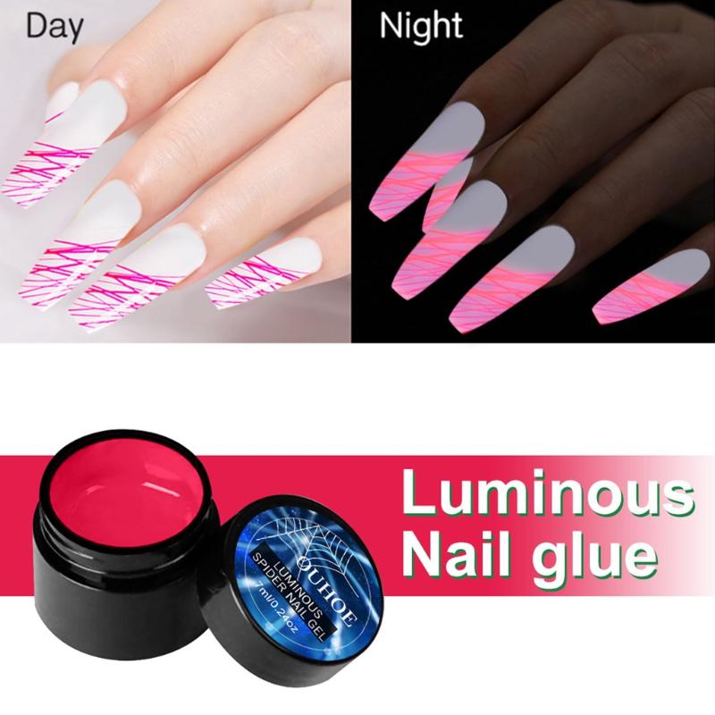 

Series Of Fluorescent Neon Luminous Gel Nail Polish For Glow In Dark Soak Off UV Gel Varnish 8ml Nail Polish 2020 new