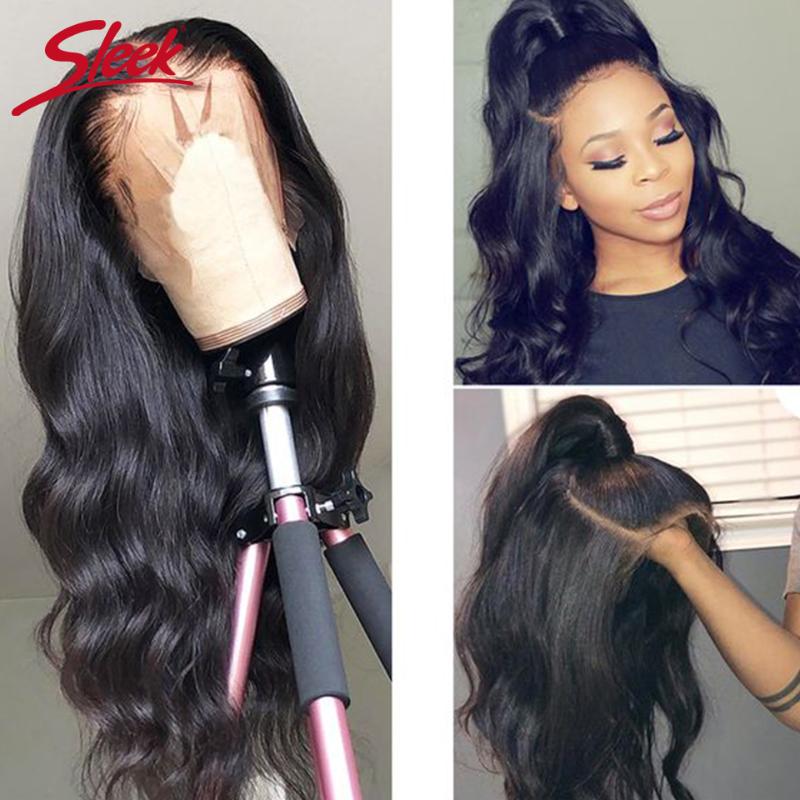 

Sleek Malaysia Remy 360 Lace Frontal Human Hair Wigs 28 30 Body Wave Density Human Hair Wigs Pre Plucked With Baby 180%, As pic
