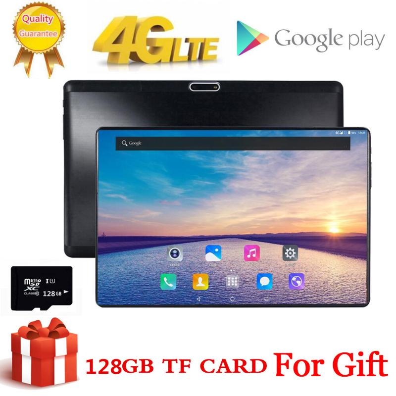 

Free Gift 128GB TF Card 1920X1200 2.5D Tempered Glass Screen 10 inch 8 Octa Core 3G 4G LTE Tablet pc 3GB RAM Android 7.0 tablets, Black