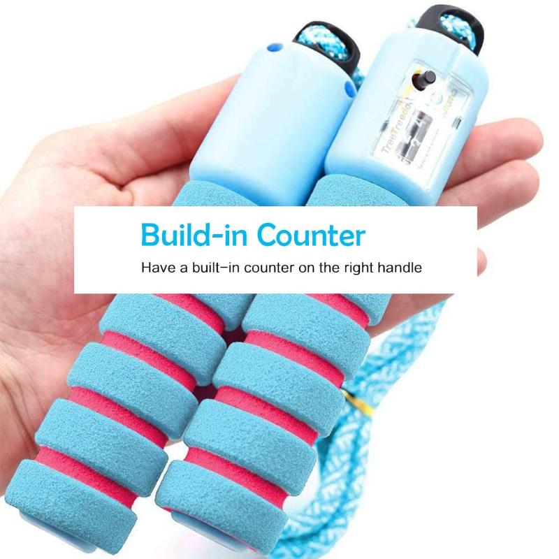 

Exercise Fast Speed Counting Jump Skip Rope Skipping Wire Calories Adjustable Gym Sports Fitness Speed Counting Jump Skip Rope, Red