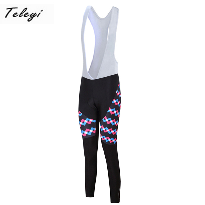 

TELEYI Women Pro Team Outdoor Sports cycle pants Long Pants Breathable padded cycling Tight Ropa Ciclismo, Cc6301-lp