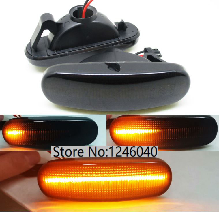 

2PCS Led Dynamic Side Marker Turn Signal indicator Light Lamp fit For Bipper Tepee box van Lancia Musa(350, As pic