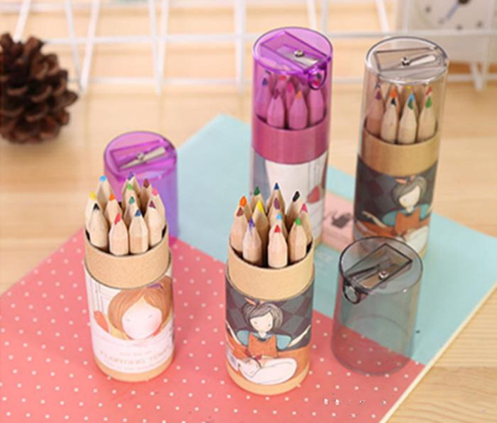 

2019 hot colored Lead Color drawing pencil wood Colour Pencils Sets of 12 colour kids colored drawing pencils children ePacket Free, Black;red