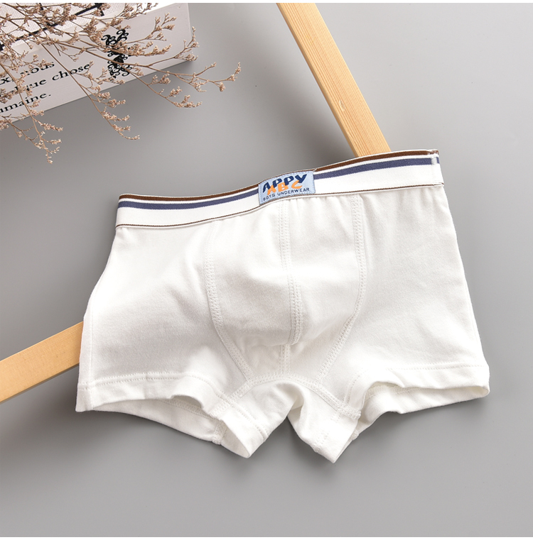 Kids Boxers Boy Solid White Color Teen Panties Toddler Baby Shorts ...