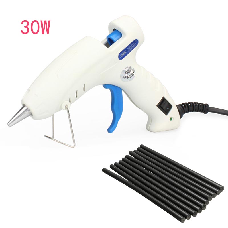 

30W Hot Melt Glue Gun EU Plug Professional Aluminium Nozzle 7mm Glue Sticks for DIY Hand Tools Electrical Repair Heat Tools
