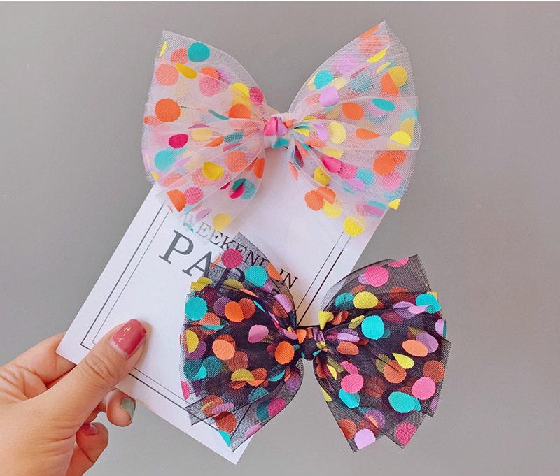 

Boutique ins 10pcs Fashion Cute Mesh Bow Hairpins Assorted Color Dot Bowknot Hair Clips Princess Headwear Hair Accessories
