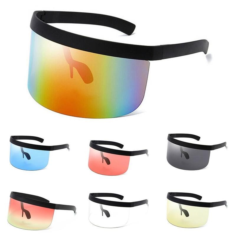 

2020 Fashion Sunglasses Women Men Brand Design Goggle Sun Glasses Big Frame Shield Visor Men Windproof Glasses UV400 Eyewear