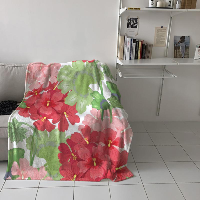 

Tianzu Sunflower Flowers Leaves Printed Flannel Blanket Soft Throw Blanket Machine Washable Blankets for Beds
