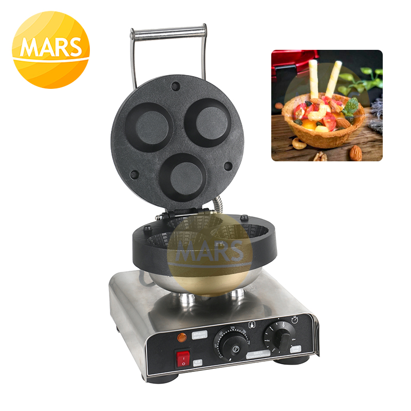 

Ice Cream Egg Waffle Bowl Maker Iron Plate; Waffle Bowls with Fruit Salad Yogurt Non-stick Egg Tart Pie Ice Cream Cone Maker