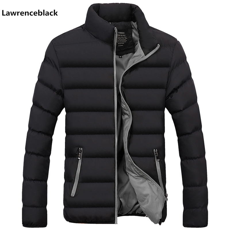 

with free gift Men Parka Cotton Padded Winter Jacket Coat mens warm jacket Solid color Zipper Thick Coat Men Down Parka 1921 CX200817, Blackgreen